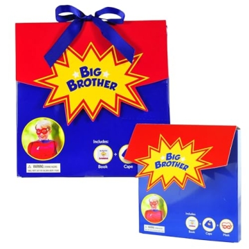 Delightful Big Brother Gift Set with Cape, Mask and Book