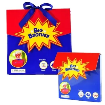 Delightful Big Brother Gift Set with Cape, Mask and Book
