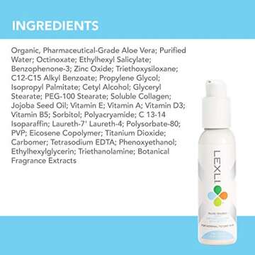 Lexli Day Moisturizer For Face With SPF 15 | Non-greasy, Lightweight Day Moisturizer Formulated With Pharmaceutical-grade Aloe, Vitamin E And Jojoba Oil | Face Moisturizer For All Skin Types | 4 Oz