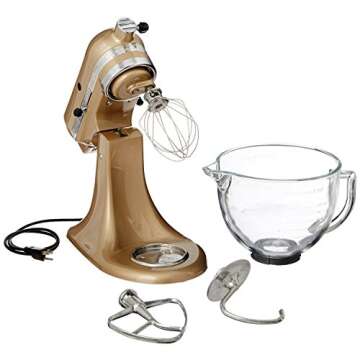 KitchenAid KSM155GBSR Stand Mixer, 5 quart, Champagne