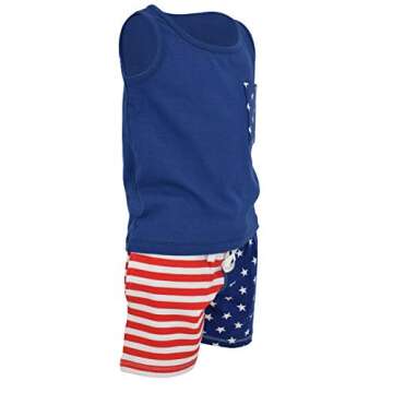 Unique Baby Boys Patriotic Shorts Set for 4th of July