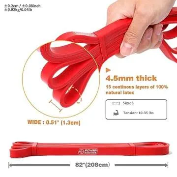 POWER GUIDANCE Pull Up Assist Bands - Stretch Resistance Band - Mobility Band - Powerlifting Bands - by Perfect for Body Stretching, Powerlifting, Resistance Training (Red)