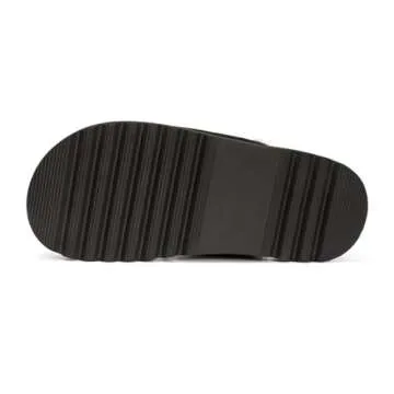 FUNKYMONKEY Women’s Cozy Fur Slippers with Double-Strap