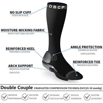 Double Couple Compression Socks for Support and Comfort
