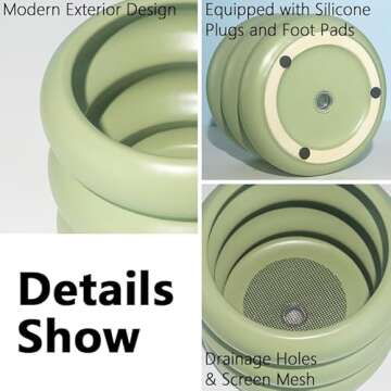 Cusmation Boho 6.5Inch Modern Plant Pot White Ceramic Glaze Succulent Planters for Indoor Unique Pots, Planter with Drainage Holes Small Cute Bubble Porcelain for Herb Snake Plants