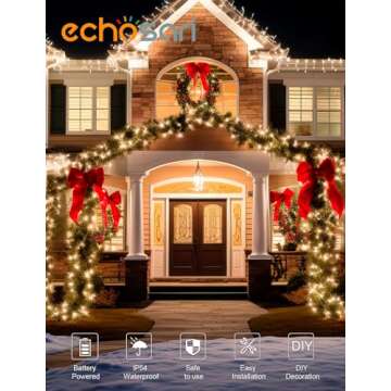 Fairy Lights Battery Operated 2 Pack 16.4Ft 50 LEDs Silver Copper Wire Twinkle String Lights with 2 ...