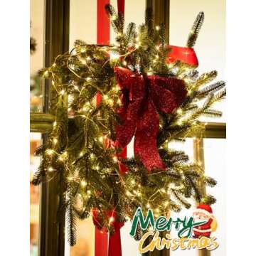 Fairy Lights Battery Operated 2 Pack 16.4Ft 50 LEDs Silver Copper Wire Twinkle String Lights with 2 Lighting Modes for Christmas Bedroom Wedding Parties Holiday Decorations (Warm White)