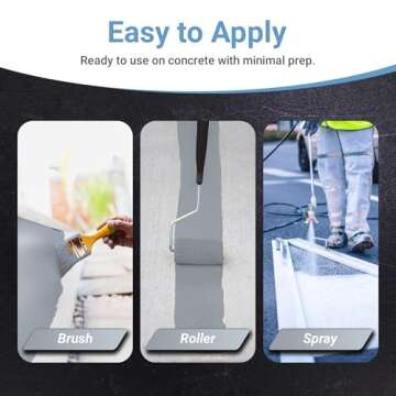 RUST BULLET DuraGrade Concrete High-Performance, Easy-to-Apply Floor Paint – 1 Gallon, Concrete Gray – Garage & Outdoor Surfaces - Garage Floor Paint