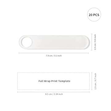 PYD Life 20 PCS Sublimation Mini Acrylic Name Plates Holder Blanks 3.1" x 0.6" for H2.0 Stanley 40 O...