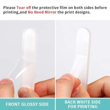 PYD Life 20 PCS Sublimation Mini Acrylic Name Plates Holder Blanks 3.1" x 0.6" for H2.0 Stanley 40 OZ Tumblers Personalized Name Tag Customized Designs for Stanley Cup