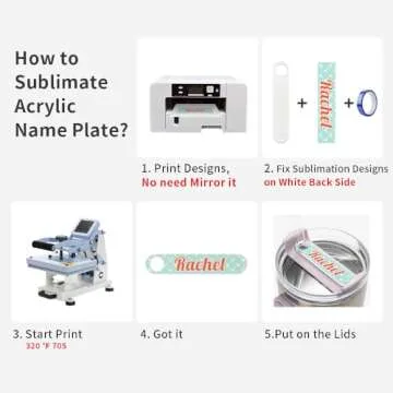 PYD Life 20 PCS Sublimation Mini Acrylic Name Plates Holder Blanks 3.1" x 0.6" for H2.0 Stanley 40 OZ Tumblers Personalized Name Tag Customized Designs for Stanley Cup