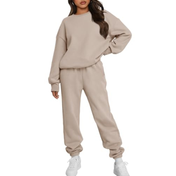 Trendy Queen Sweatsuits Women 2 Piece Outfits Two Piece Crewneck Sweatshirts Sets Lounge Fall Fashio...