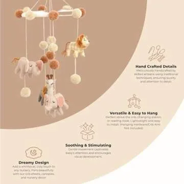 Crane Baby Safari Nursery Ceiling Hanging Decor Boho Jungle Animals Room Decor for Babies Crane Baby...