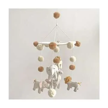 Crane Baby Safari Nursery Ceiling Hanging Decor Boho Jungle Animals Room Decor for Babies Crane Baby, Safari Nursery Decor for Boys and Girls, Ceiling Hanging, 11" x 28", Jungle Nursery Decor