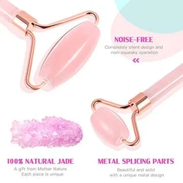 Gua Sha Face Jade Roller Set: Natural Massage Beauty Tool