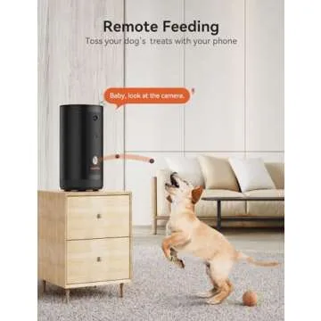 WOPET 300° Dog Camera with Treat Dispenser, New 5G , WiFi Pet Camera Treat Tossing for Cats and Dogs, 1080P HD with Night Vision, 2-Way Audio for Monitoring Your Pet on Phone app