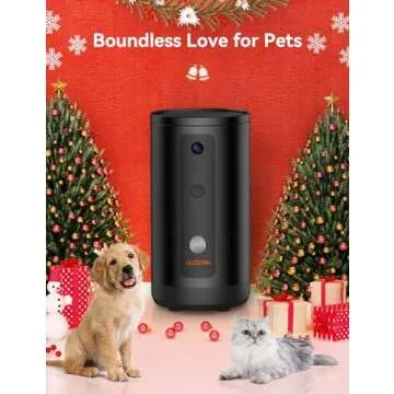 WOPET 300° Dog Camera with Treat Dispenser, New 5G , WiFi Pet Camera Treat Tossing for Cats and Dogs, 1080P HD with Night Vision, 2-Way Audio for Monitoring Your Pet on Phone app