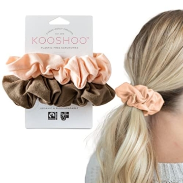 KOOSHOO Scrunchies: Organic Cotton Set - Durable, No-Damage Hair Accessories for All Types