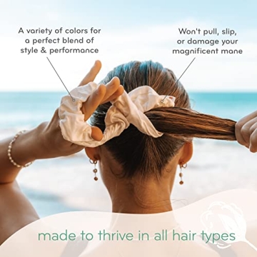 KOOSHOO Organic Cotton Scrunchie Set - Vegan & Ethical Hair Accessory