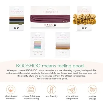 KOOSHOO Organic Cotton Scrunchie Set - Vegan & Ethical Hair Accessory