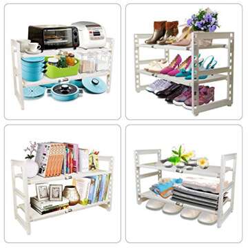 obor Organization and Storage, Under Sink Organizers and Storage for Kitchen, Expandable 2 Tier Cupboard Organizers and Storage for Bathroom/Balcony/Cloakroom