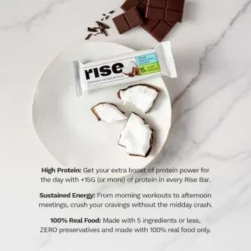 Rise Pea Protein Bar Chocolately Coconut 15g Protein