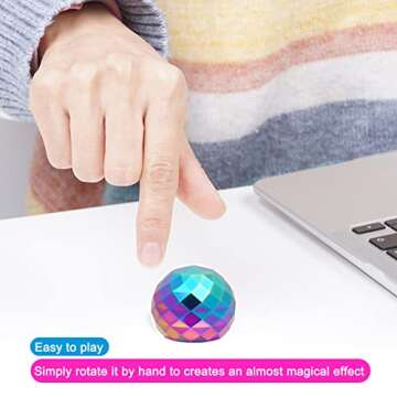 Desk-Kinetic-Toys Cool-Gadgets for Fidget: Cool-Stuff Thing Game Toy for Adult Teen Children Kid, Stress Relief Optical-Illusion Gifts for Office School Home Man Women Christmas Spinning 180 Seconds