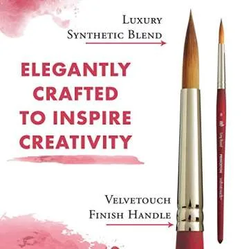 Princeton Velvetouch Paintbrush, Size 8, Scarlet