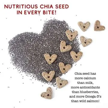 Einstein Pets Everydays PB’N Jelly Crunchy Heart Shaped Treats, All Natural Protein Packed Organic Dog and Puppy Baked Biscuit Training Treat, Peanut Butter Blueberry Recipe with CHIA, 6 Ounce Bag