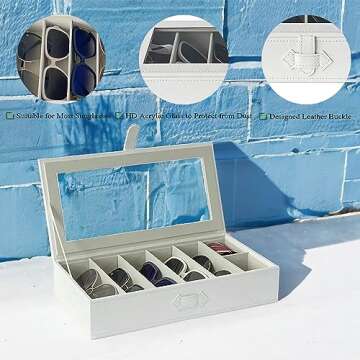 UnionPlus Sunglasses Case Organizer, Multiple Sunglasses Eyeglass Glasses Display Holder Collector, ...
