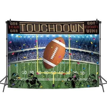 BINQOO Football Backdrop 7x5ft Kids Party Decoration
