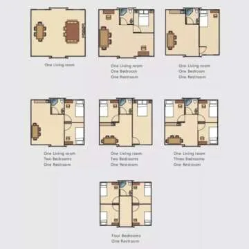 Romoxa Portable Prefabricated Tiny Home - Ideal for Hotel Office Shop! Mobile Container House with Modular Design Structure for Villa, Warehouse and Workshop 20ftx20ft—5850 * 6300 * 2530mm -WZH-007