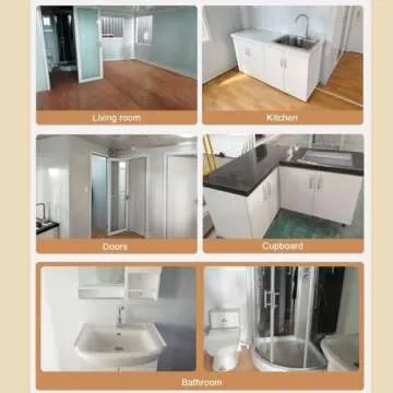 Romoxa Portable Prefabricated Tiny Home - Ideal for Hotel Office Shop! Mobile Container House with Modular Design Structure for Villa, Warehouse and Workshop 20ftx20ft—5850 * 6300 * 2530mm -WZH-007