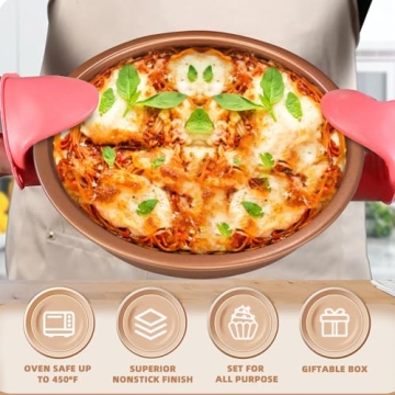 10-Piece Nonstick Bakeware Set - Durable & Dishwasher Safe