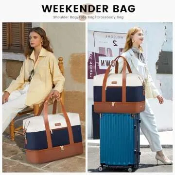 LOVEVOOK Weekender Bag, Stylish Large Travel Duffel