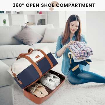 LOVEVOOK Weekender Bag, Stylish Large Travel Duffel