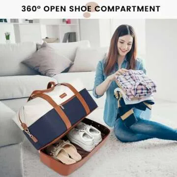 LOVEVOOK Weekender Bag, Stylish Large Travel Duffel