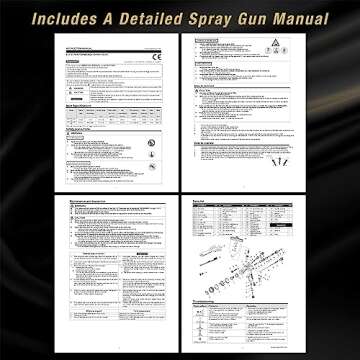 Master Elite Performance PRO-88 Series HVLP Spray Gun Ultimate Kit with 3 Fluid Tip Sets 1.3, 1.4 and 1.8mm and Air Pressure Regulator Gauge, MPS Cup Adapter - Automotive Basecoats, Clearcoats