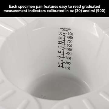 Graduated Specimen Collector Pans - 30 oz Nursing Hats