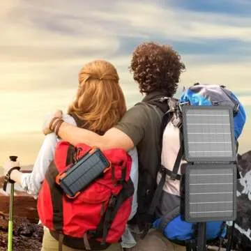 GOODaaa 10W Solar Panel Plus 45800mAh Solar Power Bank Wireless Charger