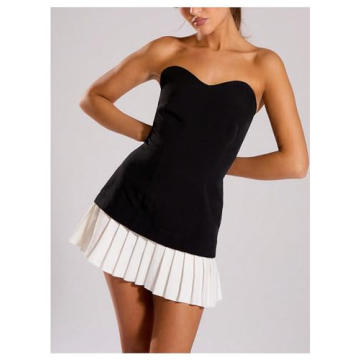 Elegant Floerns Strapless Sweetheart Party Dress for Women