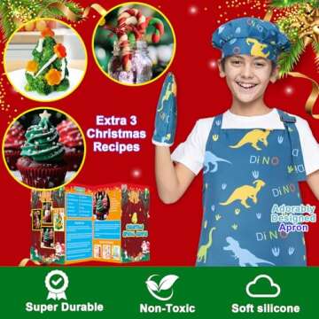 42 Pieces Kids Real Cooking Set,Kids Knife Set,Kids Baking Set,Cookware,Kids Play Pots and Pans,Mini Stainless Steel Pretend Play Cooking Toys,Apron and Chef Hat for Boys,Sensory Toys