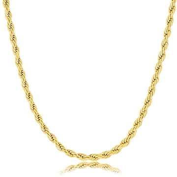 Kyerlyn Gold Plated Rope Chain Necklace - Perfect Gift Idea