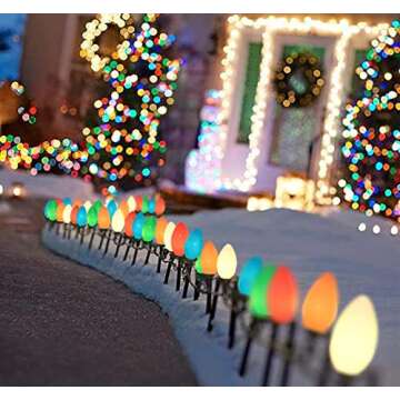 C7 LED String Lights - Vintage Multicolor 25Ft with 27 Bulbs