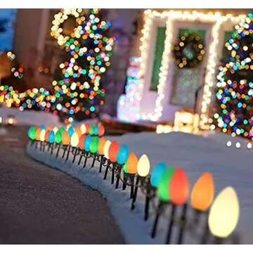C7 LED String Lights - Vintage Multicolor 25Ft with 27 Bulbs