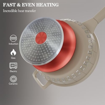 Nonstick Pots and Pans Set - Granite Induction Cookware