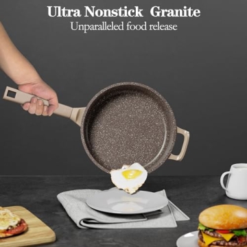 Nonstick Pots and Pans Set - Granite Induction Cookware