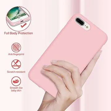 Miracase iPhone 8 Plus Case, iPhone 7 Plus Case, Shockproof Silicone Case with Full Body Protection, Anti-Scratch Microfiber Lining, Drop-protect Rubber phone Case for iPhone 7 Plus/iPhone 8 Plus 5.5"