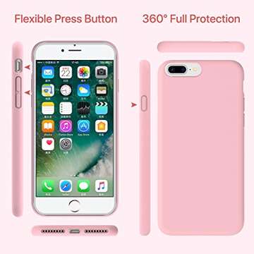 Miracase iPhone 8 Plus Case, iPhone 7 Plus Case, Shockproof Silicone Case with Full Body Protection, Anti-Scratch Microfiber Lining, Drop-protect Rubber phone Case for iPhone 7 Plus/iPhone 8 Plus 5.5"