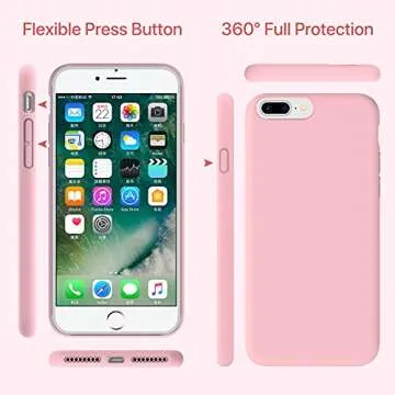 Miracase iPhone 8 Plus Case, iPhone 7 Plus Case, Shockproof Silicone Case with Full Body Protection, Anti-Scratch Microfiber Lining, Drop-protect Rubber phone Case for iPhone 7 Plus/iPhone 8 Plus 5.5"